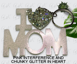 I HEART MOM Keychain