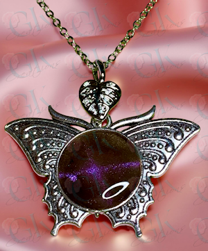 Metal Butterfly With Resin pendant