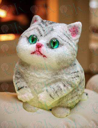 Sitting Chubby Kitty Squishy