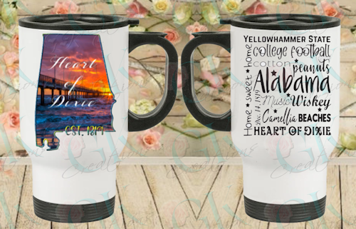 14oz. Travel Mugs With Handle, States