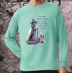 T-Shirts, Cotton Long Sleeve, I'm Rather Fond Of Ghosts...