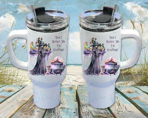 40oz Stainless Steel Tumbler,  Don't Bother Me I'm Crafting