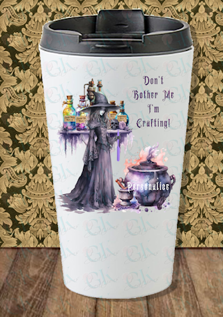 16oz Stainless Steel Travel Tumbler, Don't Bother Me I'm Crafting