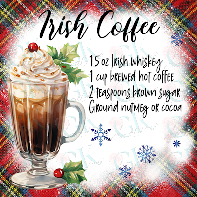 Coaster Set, Holiday Drink Recipes