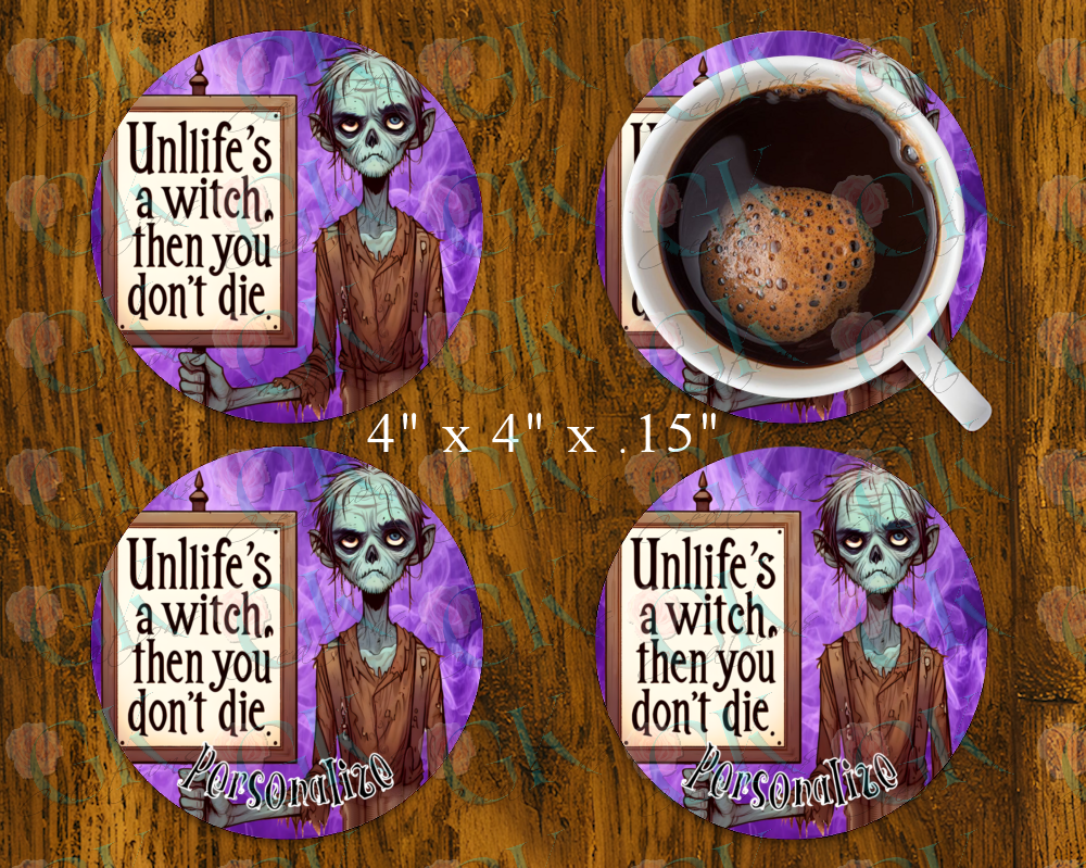 Coaster Set, Unlife's A Witch...