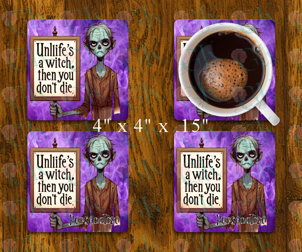 Coaster Set, Unlife's A Witch...