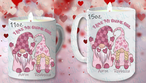 Coffee Mugs, Love Gnome Girl
