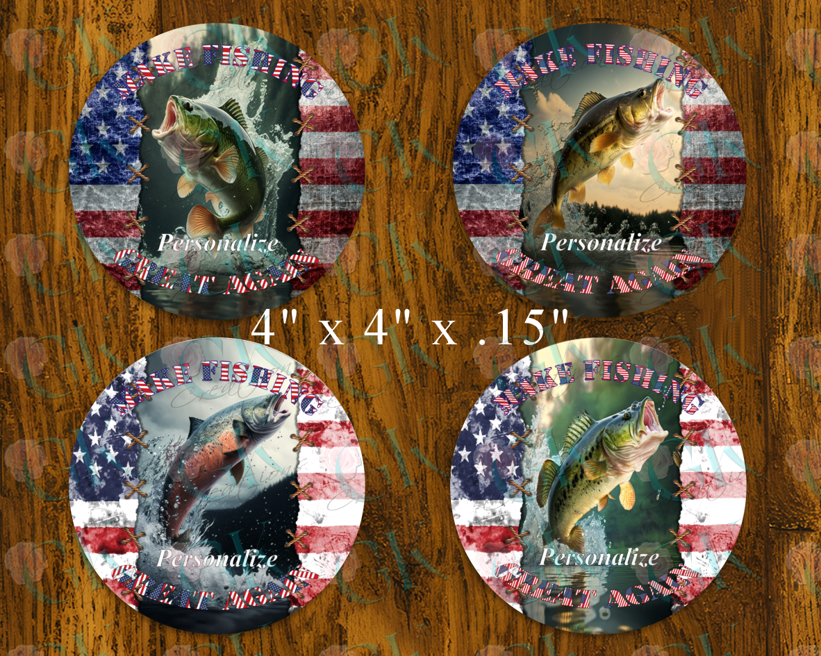 Coaster Set, Make Fishing Great Again