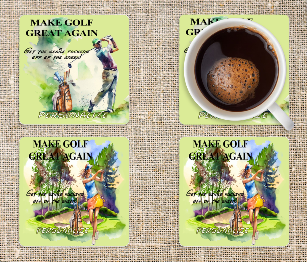 Coaster Set, Make Golf Great Again