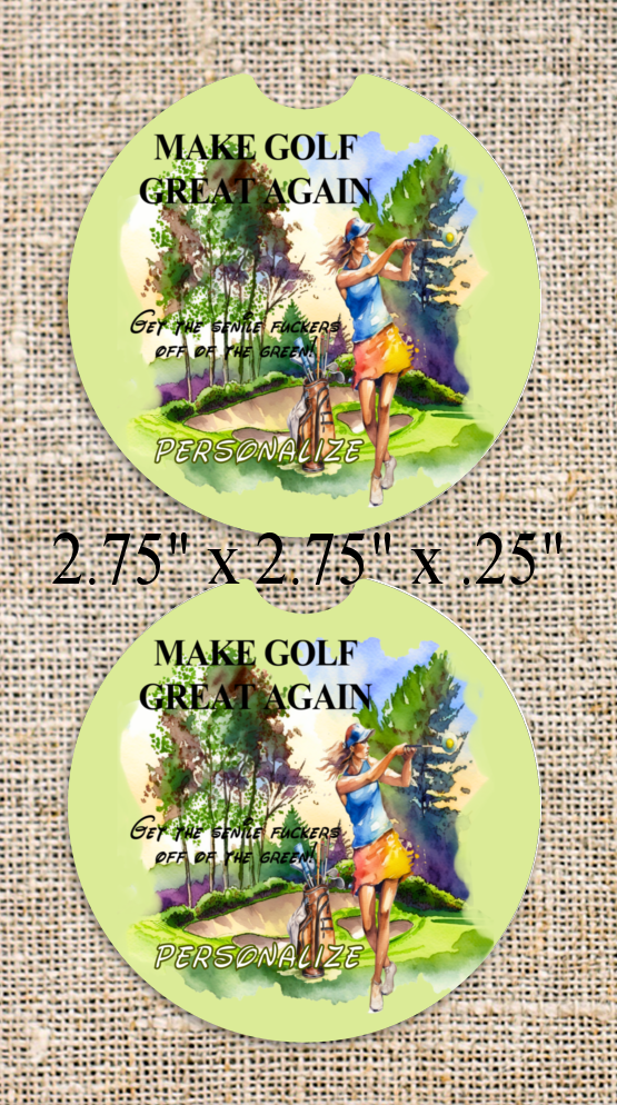 Coaster Set, Make Golf Great Again