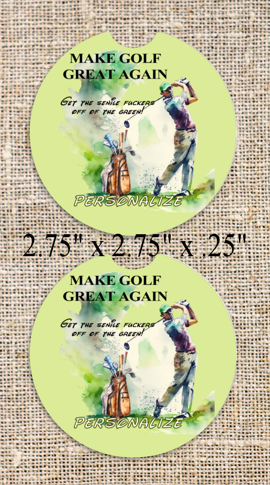 Coaster Set, Make Golf Great Again