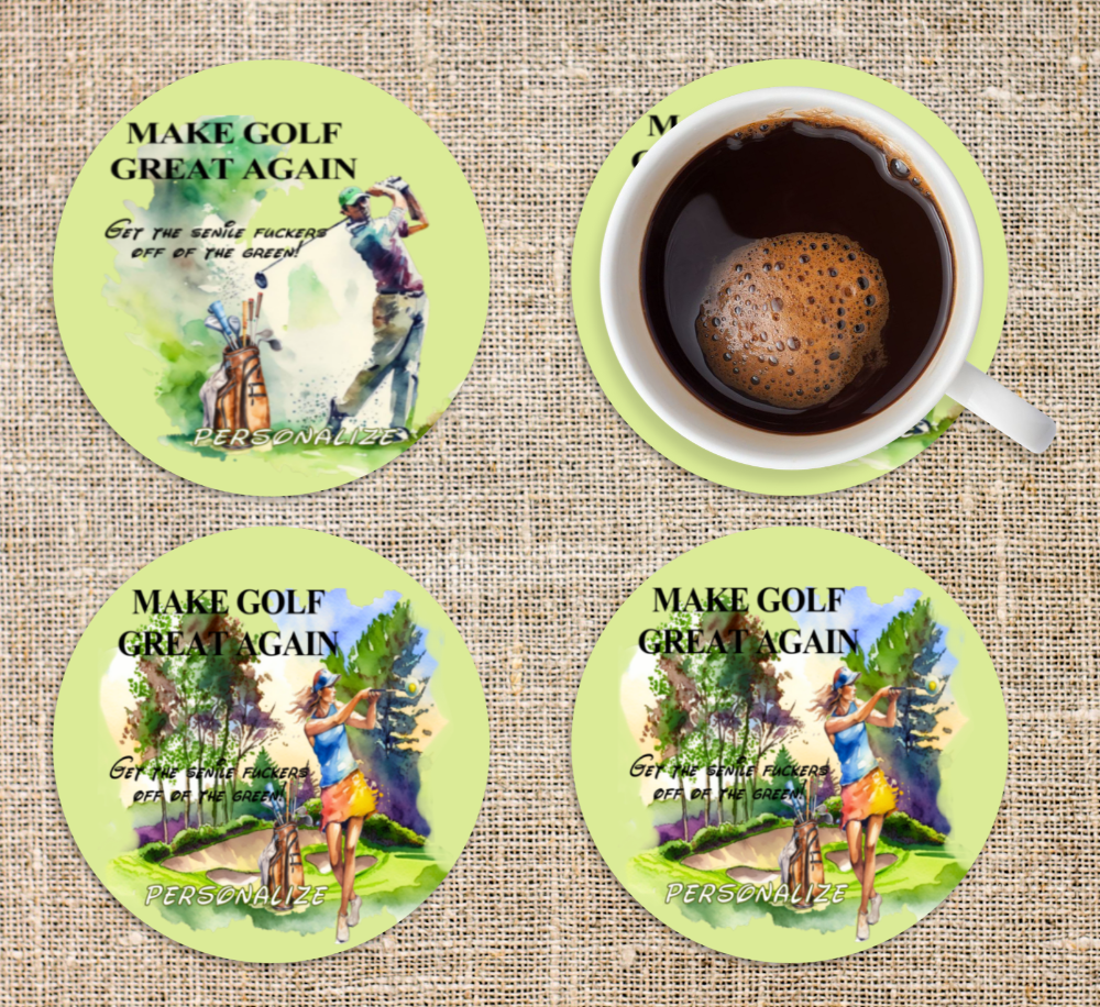 Coaster Set, Make Golf Great Again