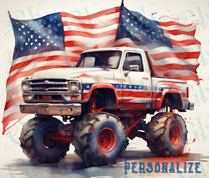 Mouse Pads, Patriotic Monster Truck