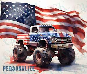Mouse Pads, Patriotic Monster Truck