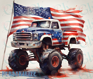 Mouse Pads, Patriotic Monster Truck