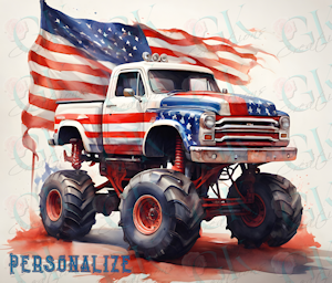 Mouse Pads, Patriotic Monster Truck