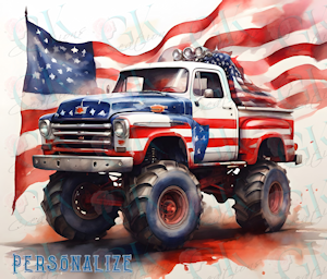 Mouse Pads, Patriotic Monster Truck