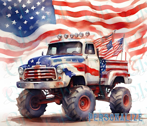 Mouse Pads, Patriotic Monster Truck