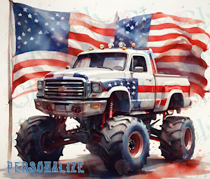 Mouse Pads, Patriotic Monster Truck