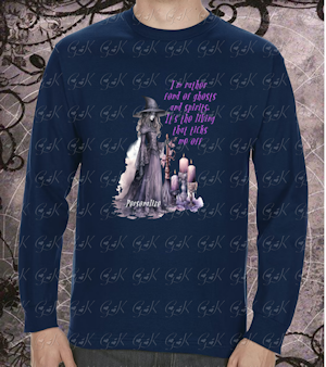 T-Shirts, Cotton Long Sleeve, I'm Rather Fond Of Ghosts...