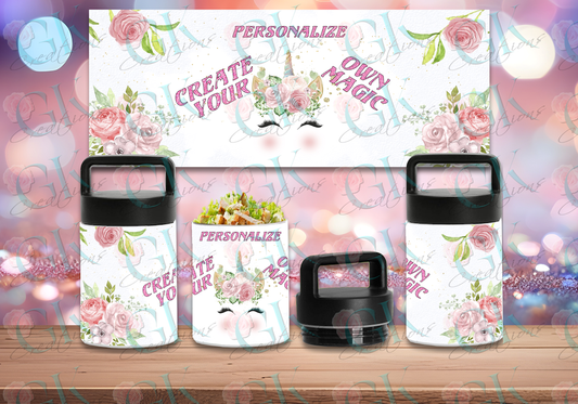 Insulated Food Jar 13oz. Pink Unicorn