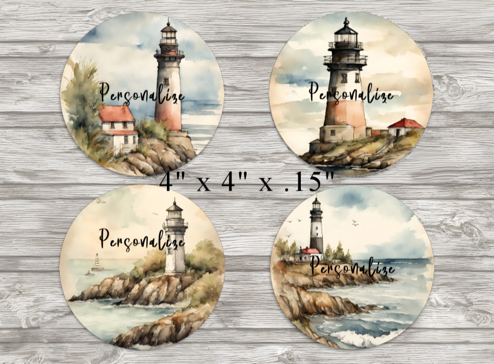 Coaster Set, Shabby Chic Seaside