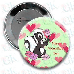 Valentine Skunk Magnet or Pinback Button