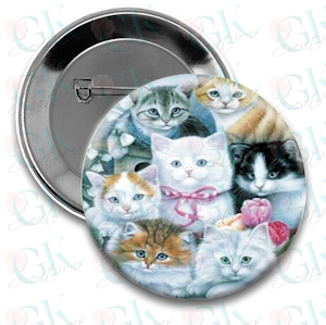 Kitten Menagerie Magnet or Pinback Button