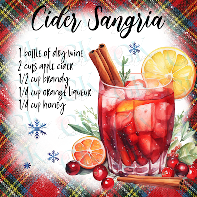 Coaster Set, Holiday Drink Recipes