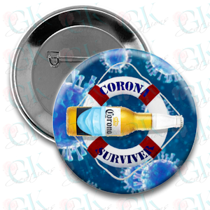 Corona Survivor 01 Magnet or Pin