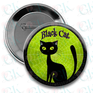 Black Cat Magnet or Pinback Button