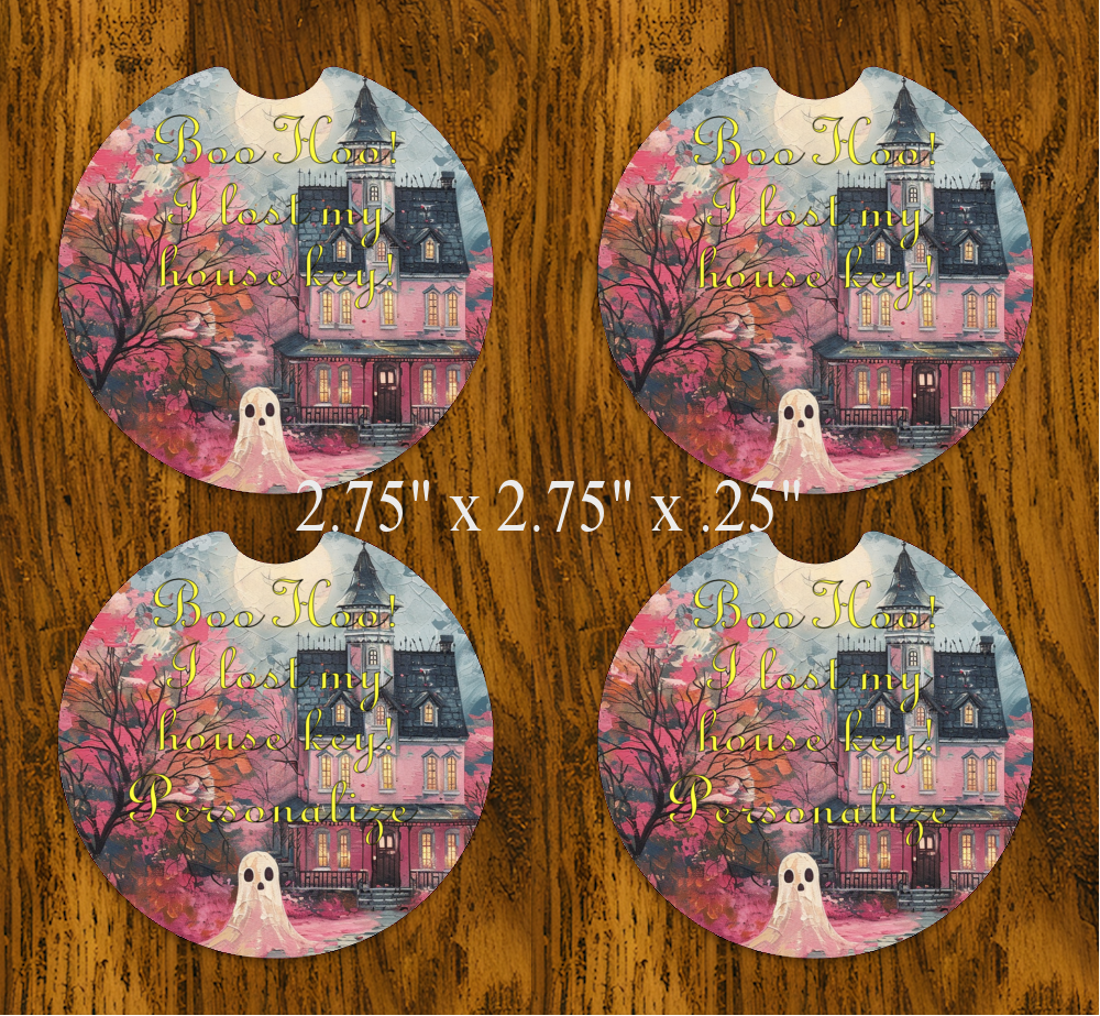 Coaster Set, Ghost Oil Painting 1