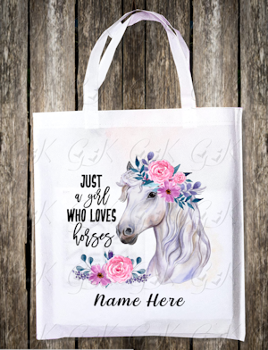 Just a Girl Who Loves Horses Tote Bag