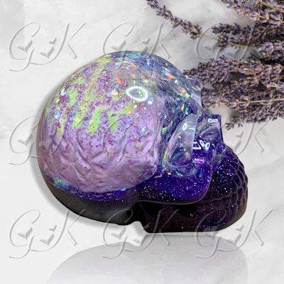 Skull With Brain, Resin