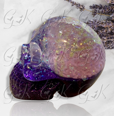 Skull With Brain, Resin