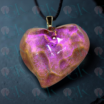 Water Ripple Heart Pendant