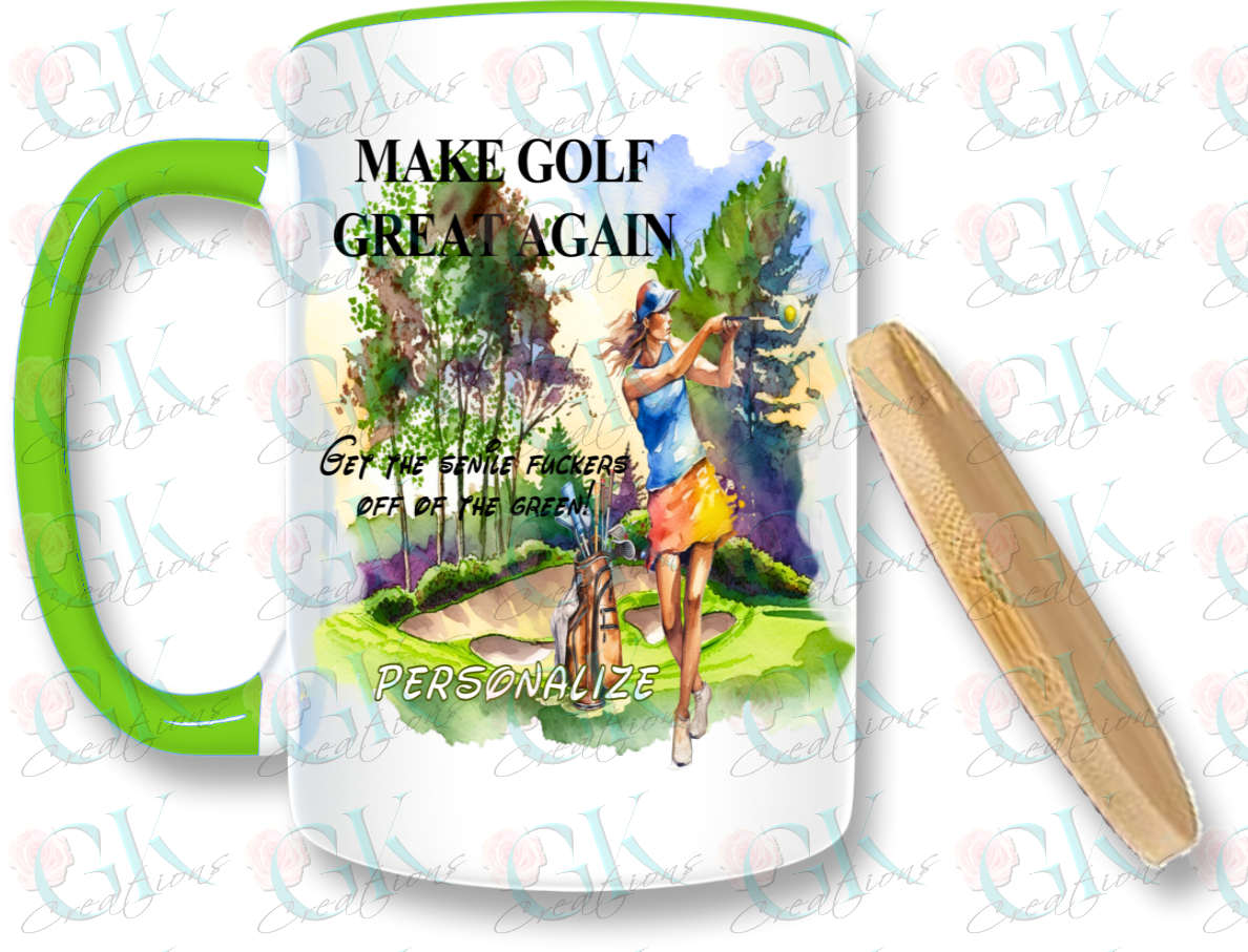 Coffee Mugs 15oz, Make Golf Great Again