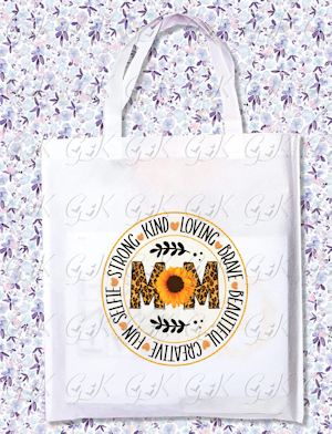 MOM, Loving, Kind... Tote Bags