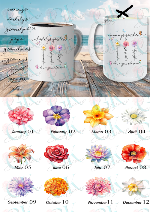 Coffee Mugs, Mommy's Garden
