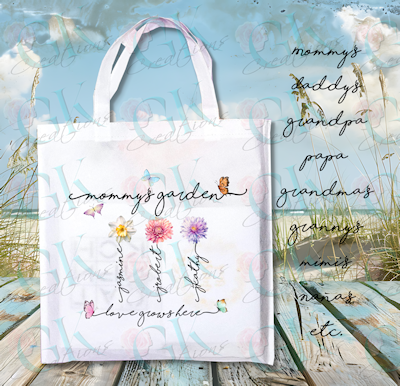Mommy's Garden Tote Bags