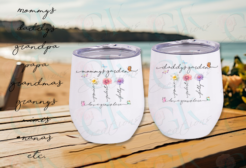 Stemless Cup, Mommy's Garden