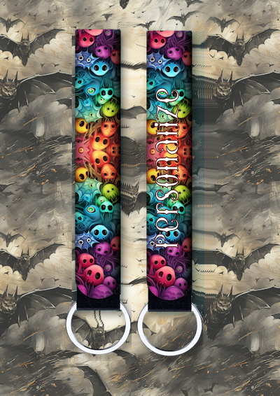 Wrist Lanyard, Psychedelic Skulls