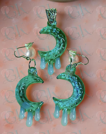Water Ripple Melting Moon Jewelry