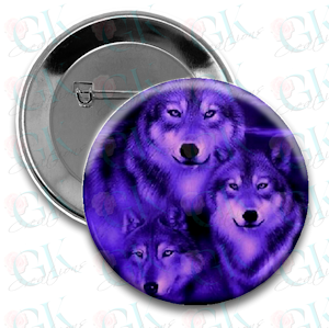 Wolf Trio Magnet or Pinback Button