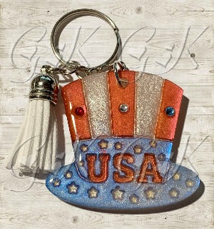 USA Hat Keychain