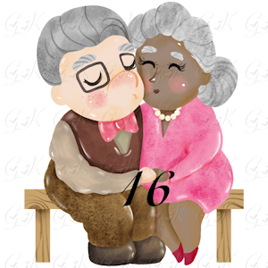 Old Couple Love Tote Bags