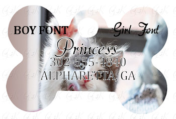 Pet Tag, Dog Bone