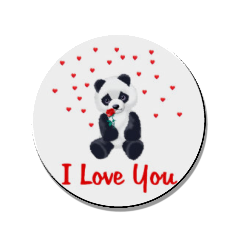 Panda Valentine Magnet or Pin