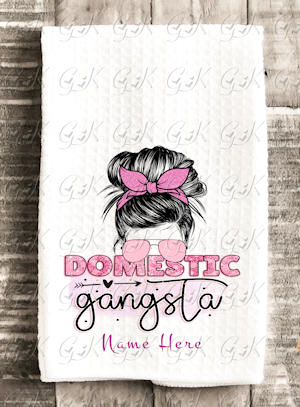 Waffle Weave Kitchen Towels, Domestic Gangsta