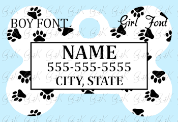 Pet Tag, Dog Bone